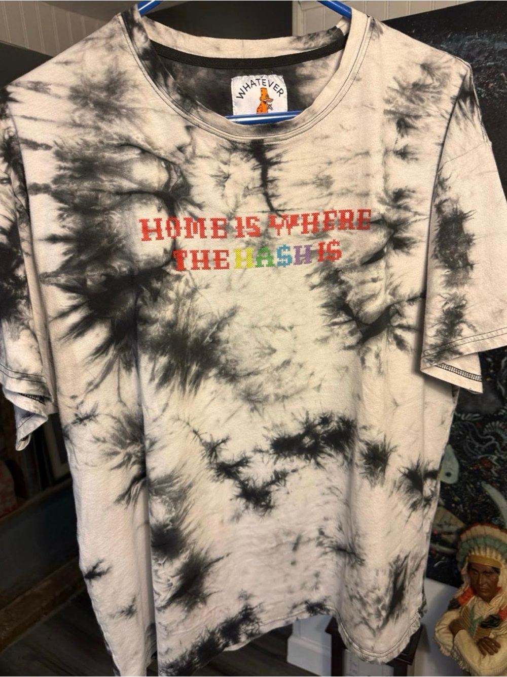 GZ1 Tie-Dye Graphic Tee — Black & White
